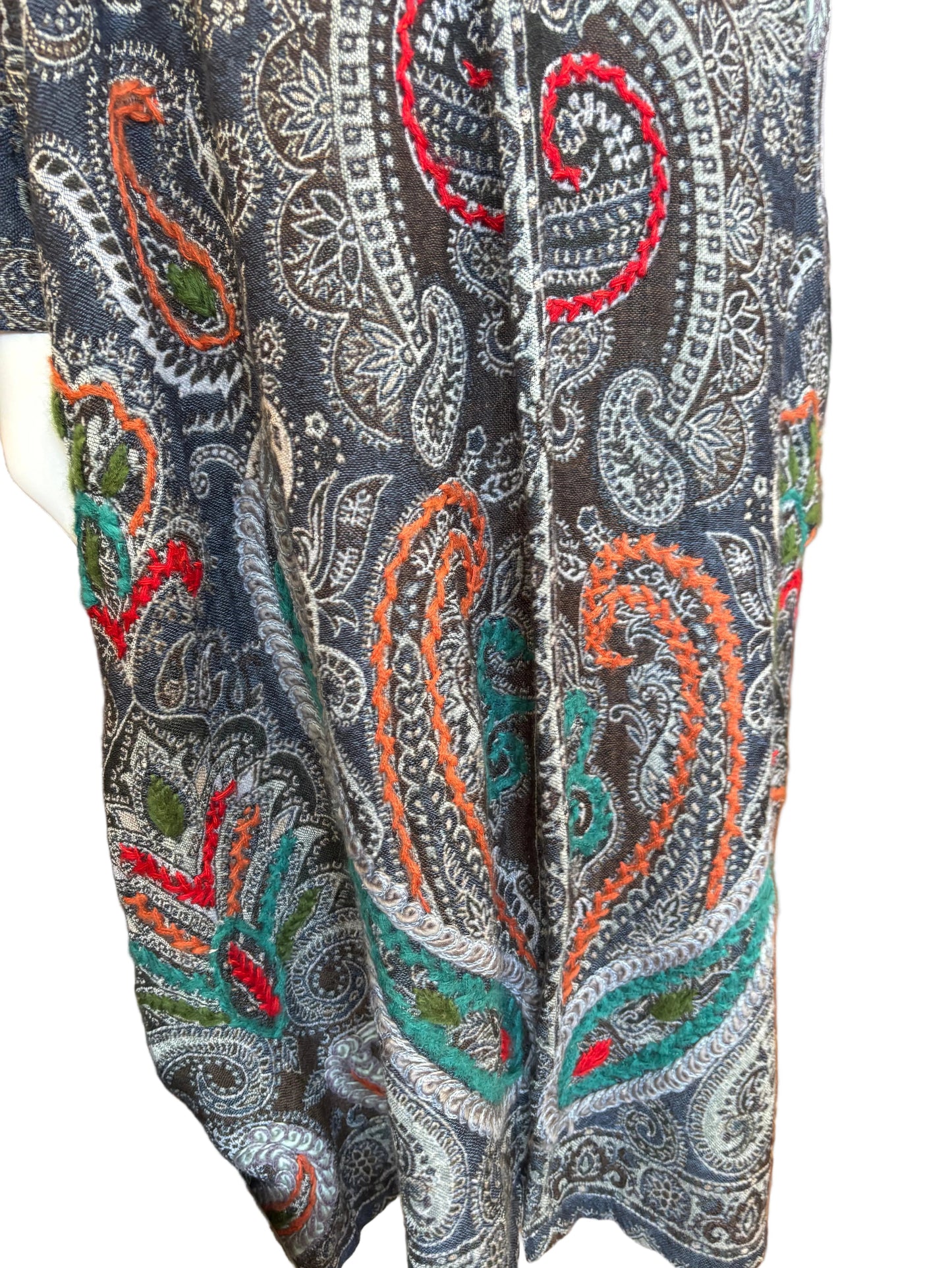 Baba Wool Hand Embroidered Cardigan