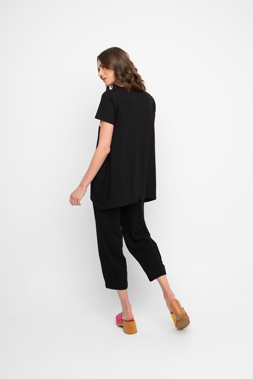 OZAI N KU Jersey Loose Asymmetric Top