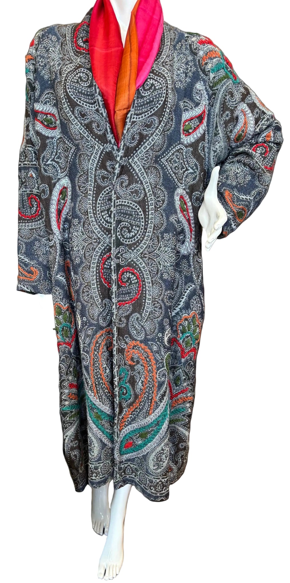 Baba Wool Hand Embroidered Cardigan