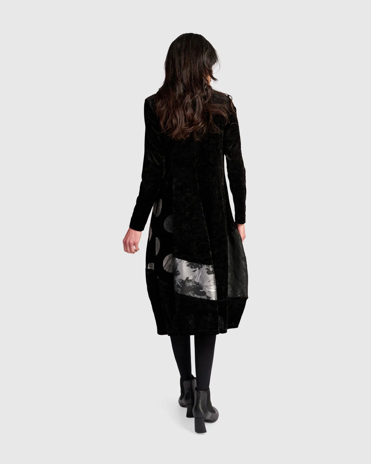 Alembika Mercury Cocoon Dress, Black/Silver