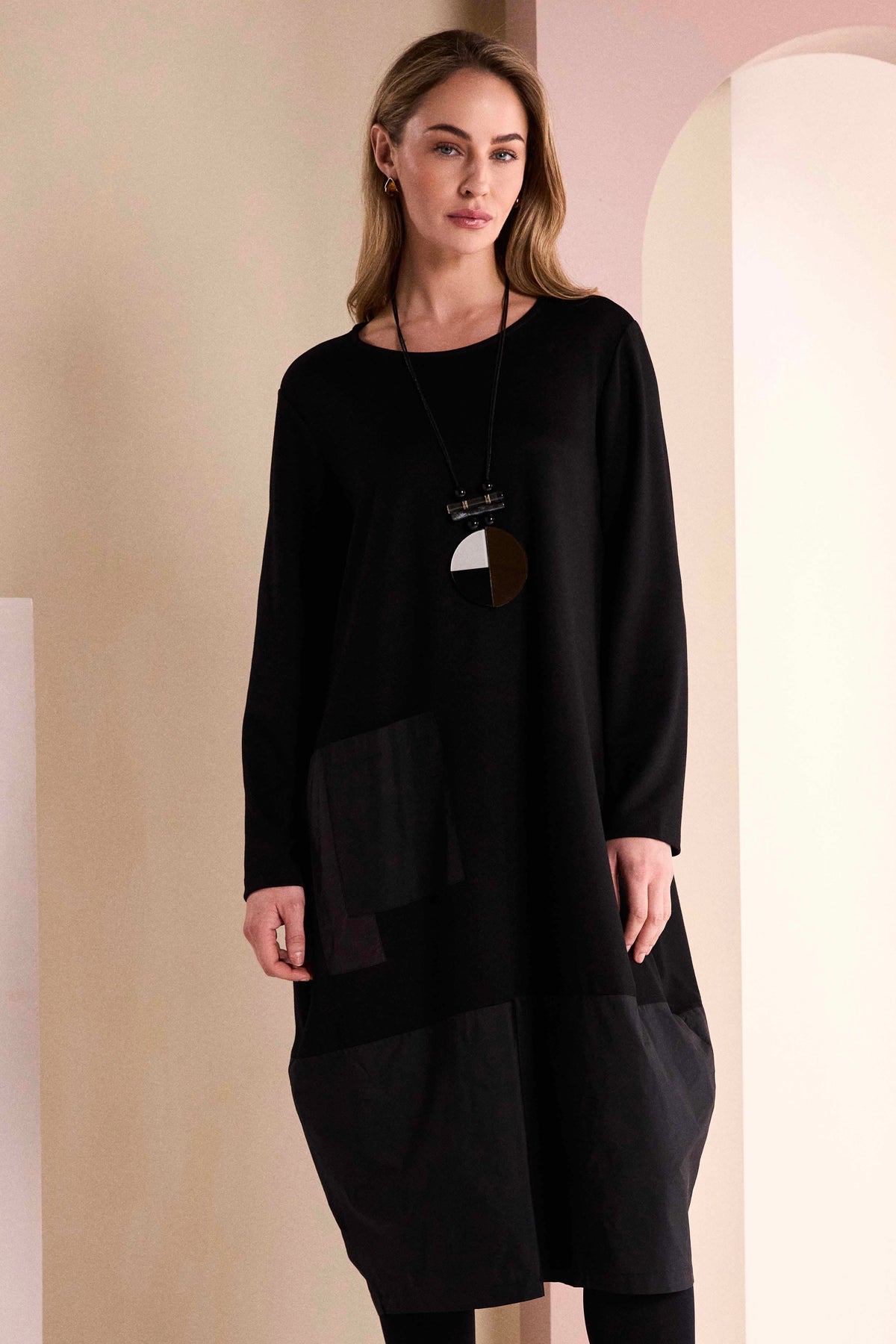 NAYA 3 Piece Black Dress With Memory Fabric